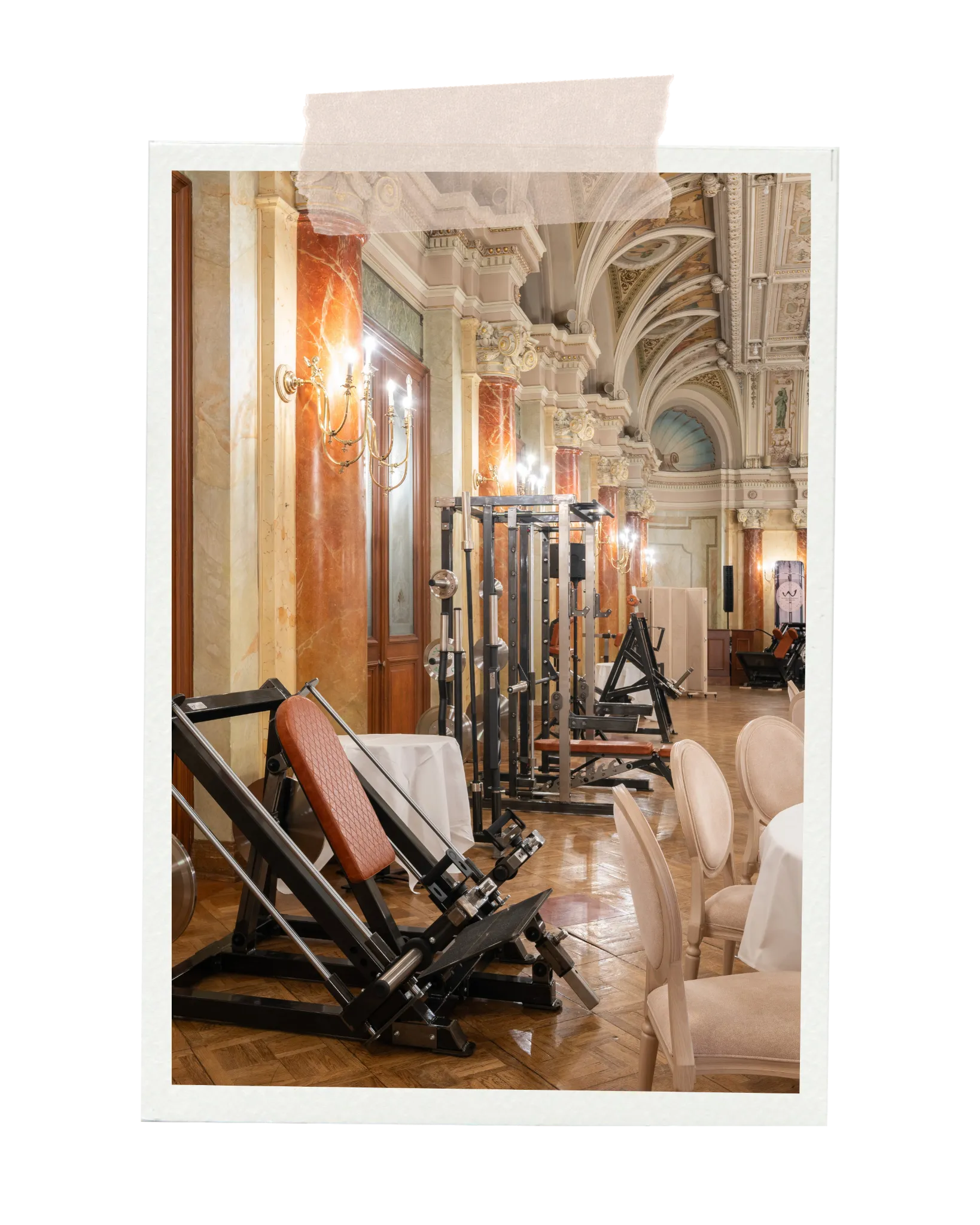 Intérieur de salle de sport privée en Suisse